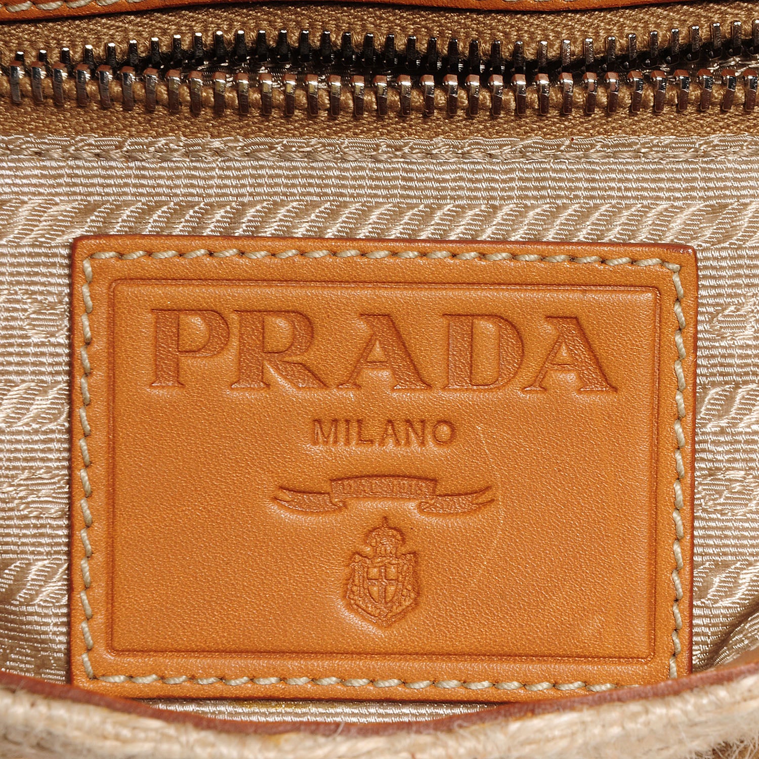 Prada Jute Python Shoulder Bag Oro 7 of 10