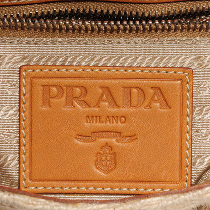 Prada Jute Python Shoulder Bag Oro 7 of 10