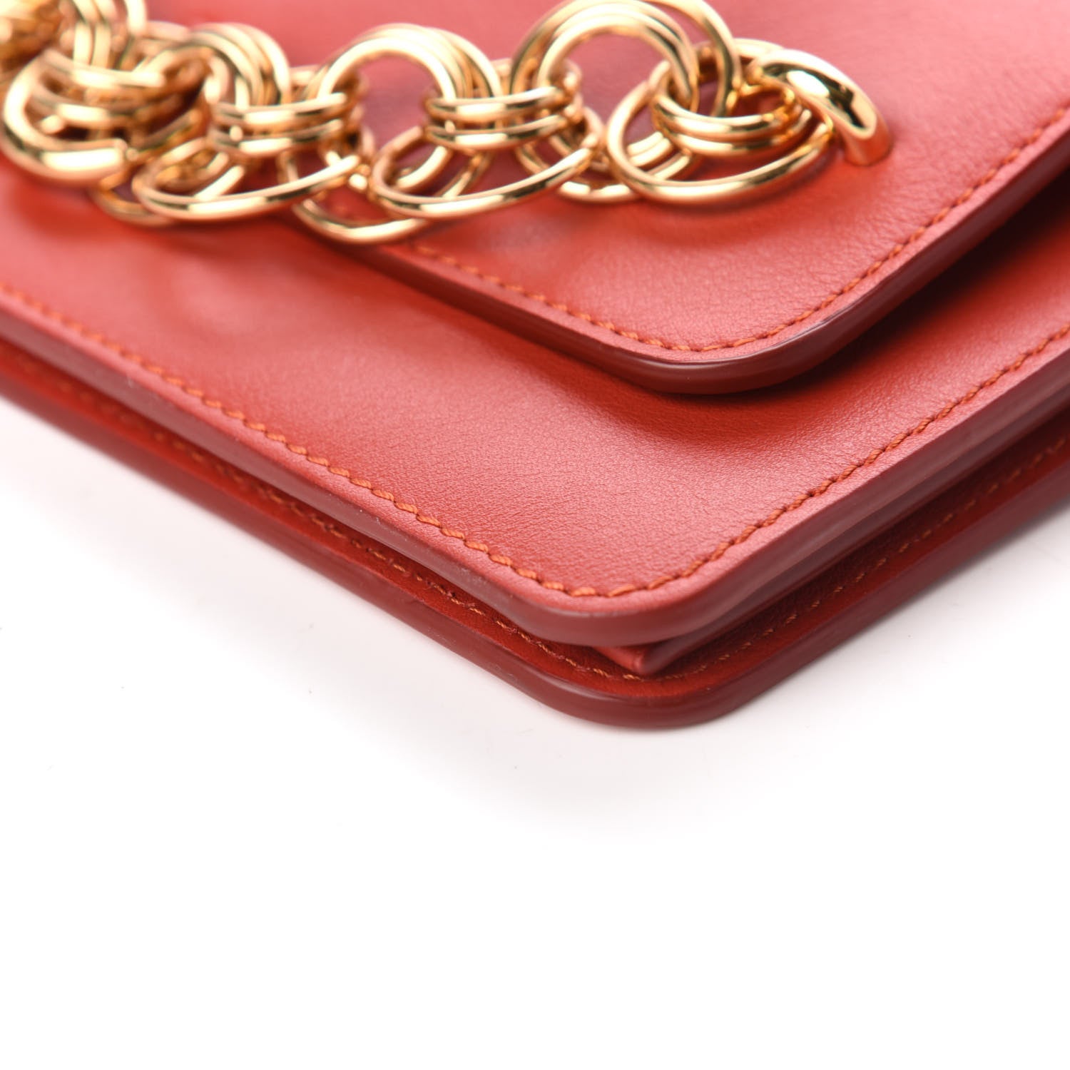 Chloe Calfskin Drew Bijou Clutch Earthy Red 7 of 10