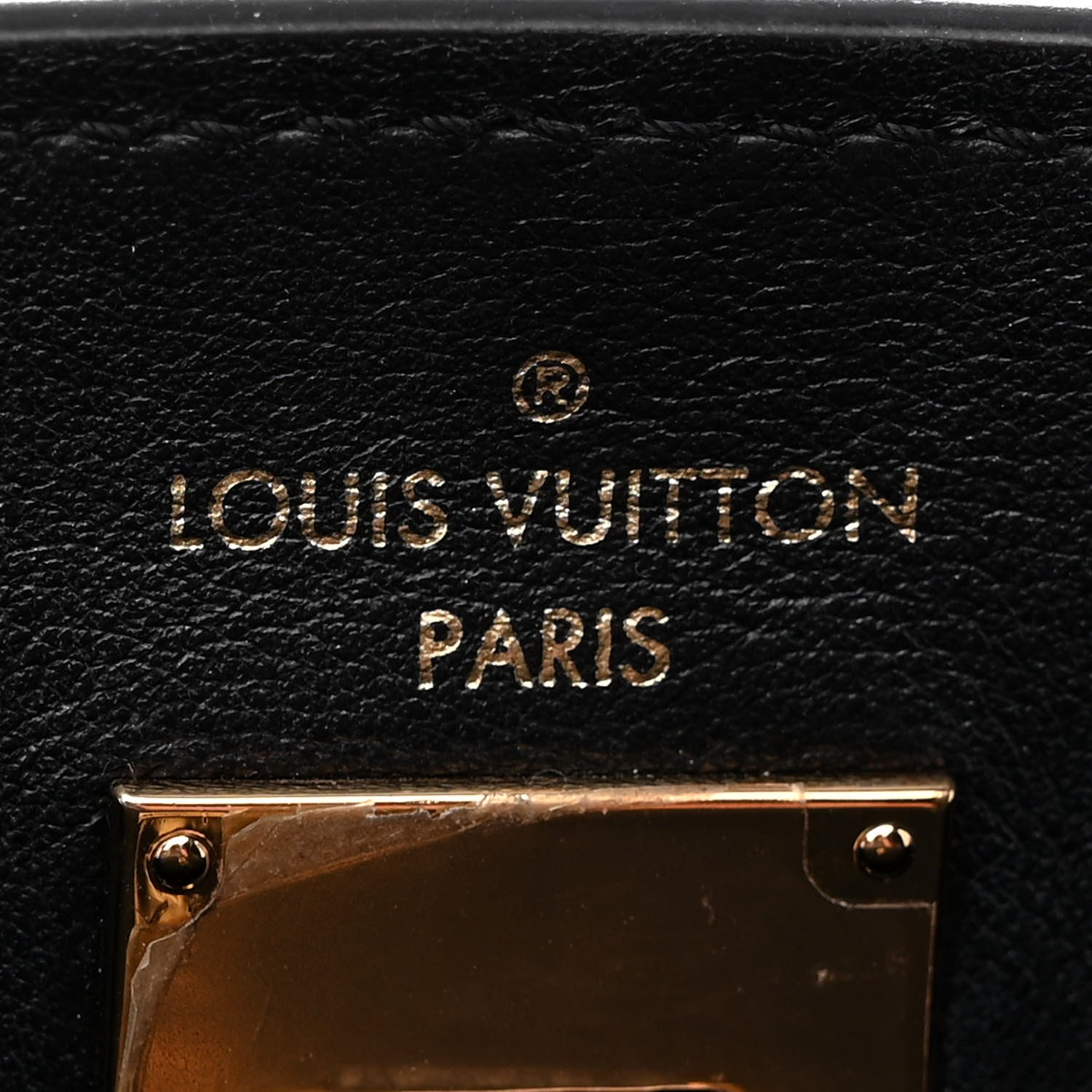 Louis Vuitton Calfskin City Steamer EW Black Gold 6 of 11