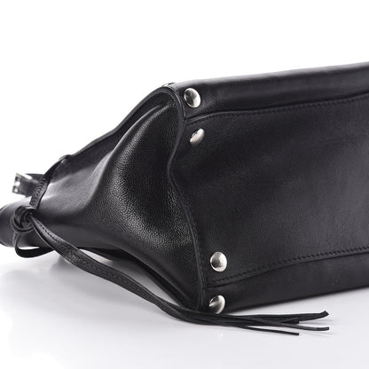 Prada Glace Calf Studded Twin Pocket Tote Black 8 of 9
