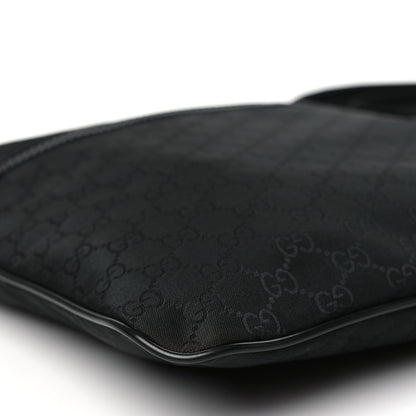 Gucci Nylon Monogram Medium Flat Messenger Bag Black 9 of 10