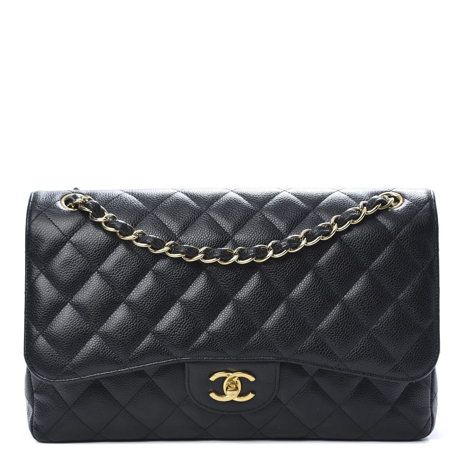 Chanel Caviar Quilted Jumbo Double Flap Black 1 of 10