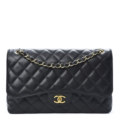Chanel Caviar Quilted Jumbo Double Flap Black 1 of 10