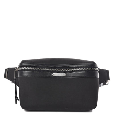 Saint Laurent Canvas Calfskin City Belt Bag Black 1 of 7