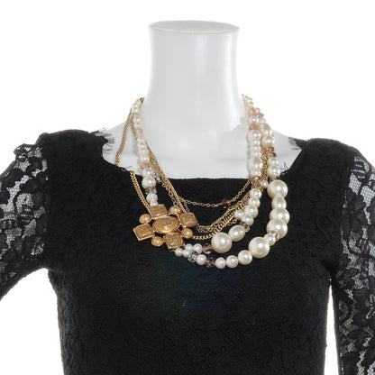 Chanel Glass Pearl Gripoix Necklace 2 of 6