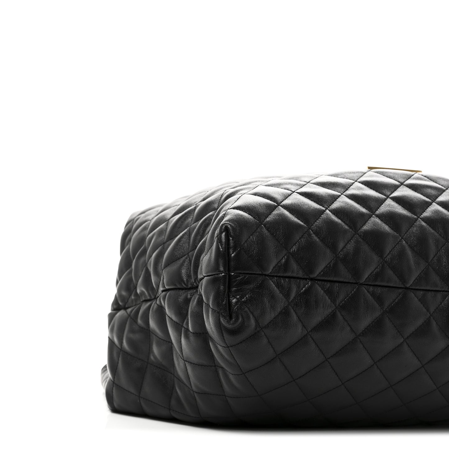 Lambskin Quilted Maxi Icare Shopping Tote Black