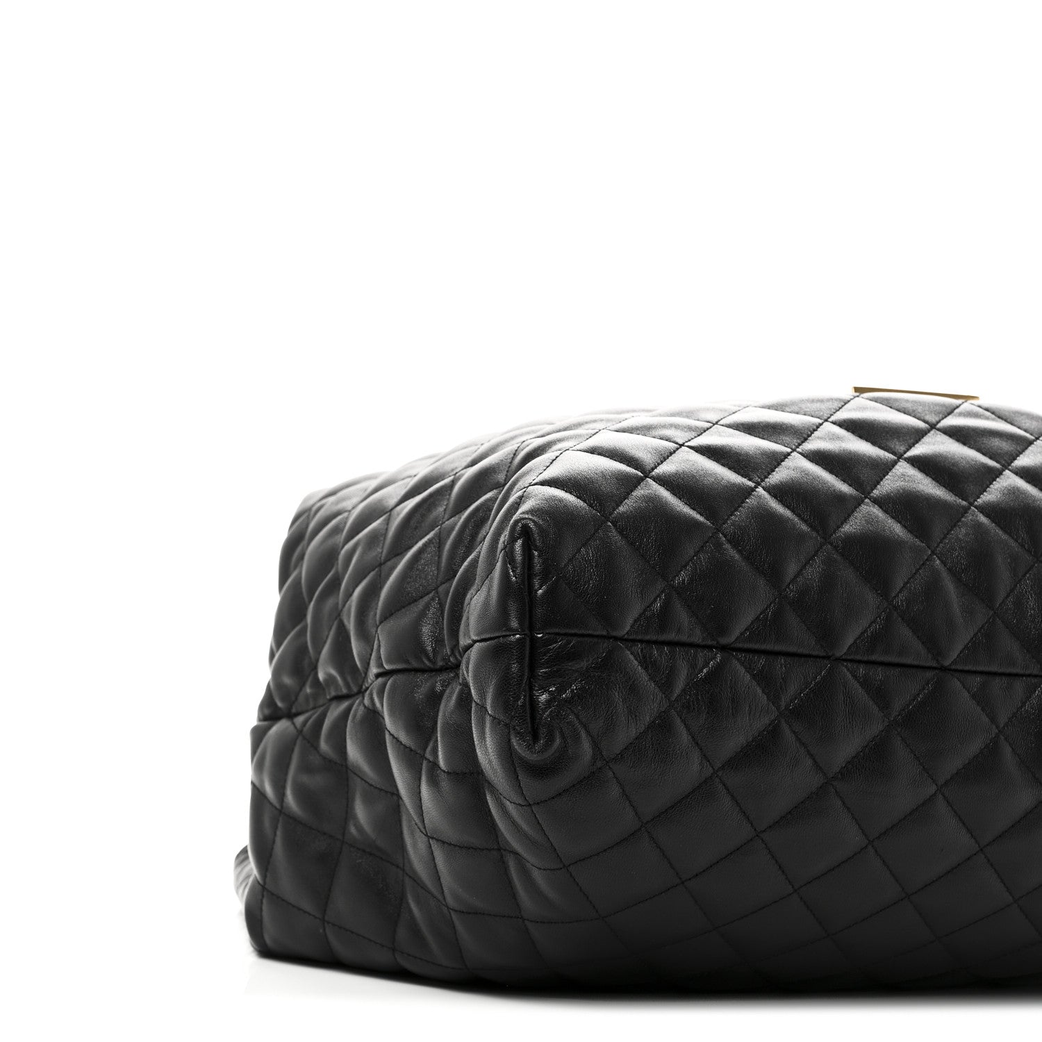 Saint Laurent Lambskin Quilted Maxi Icare Shopping Tote Black 9 of 10