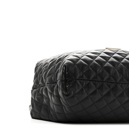 Saint Laurent Lambskin Quilted Maxi Icare Shopping Tote Black 9 of 10