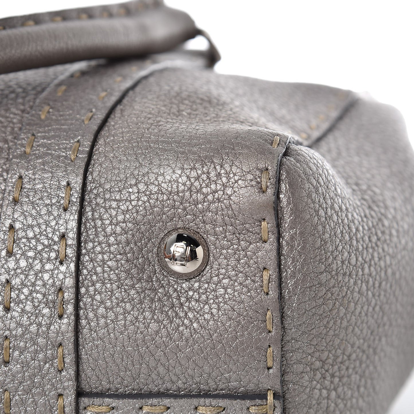 Cuoio Romano Selleria Medium Linda Satchel Peltro