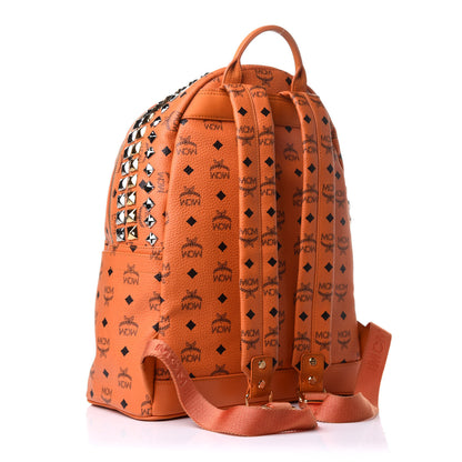 MCM Visetos Side Stud Large Stark Backpack Orange 5 of 28