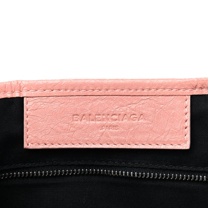 Balenciaga Agneau Stadio Ruban Viscose S Navy Cabas Rose Ballerine 5 of 8