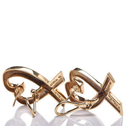 Tiffany 18K Yellow Gold Large Paloma Picasso Loving Heart Earrings 3 of 4