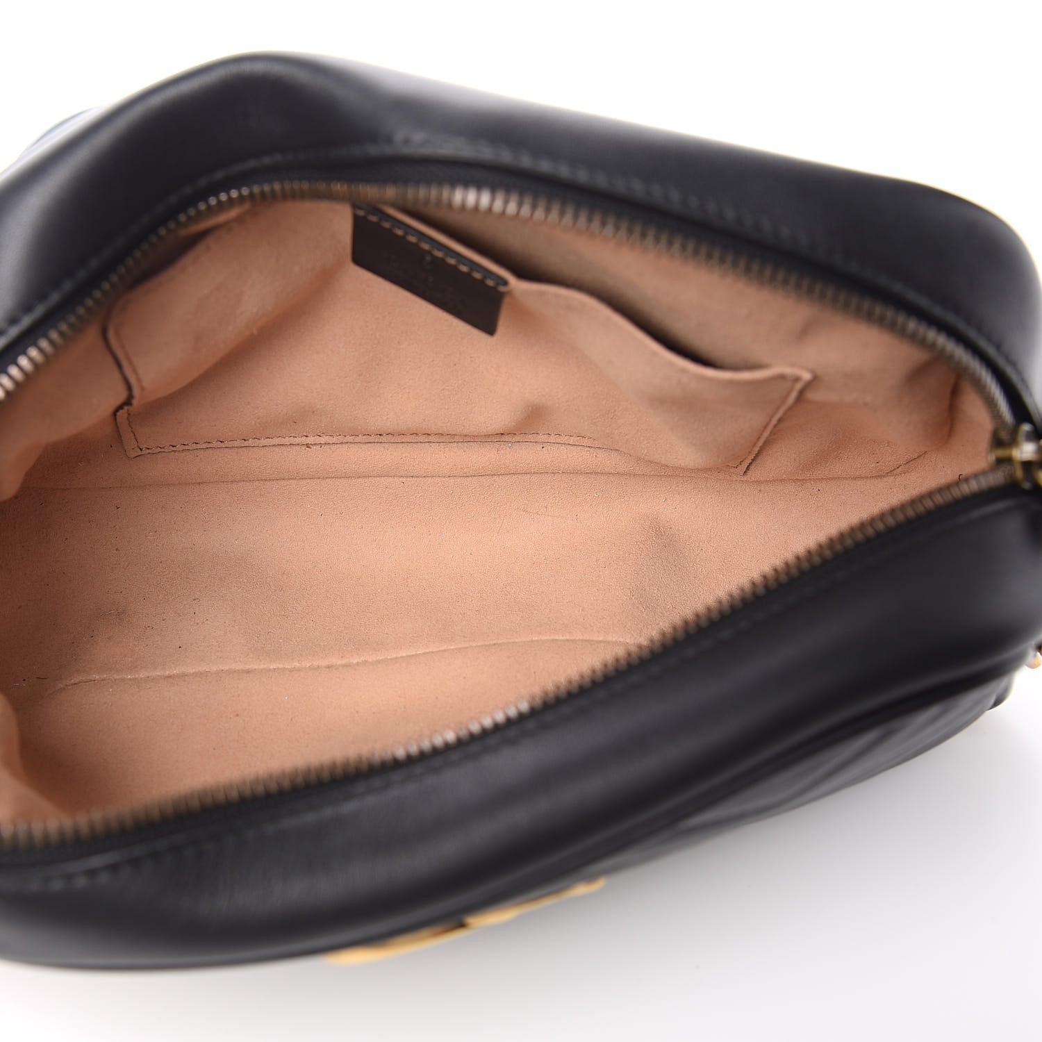 Gucci Calfskin Matelasse Small GG Marmont Chain Shoulder Bag Black 5 of 10