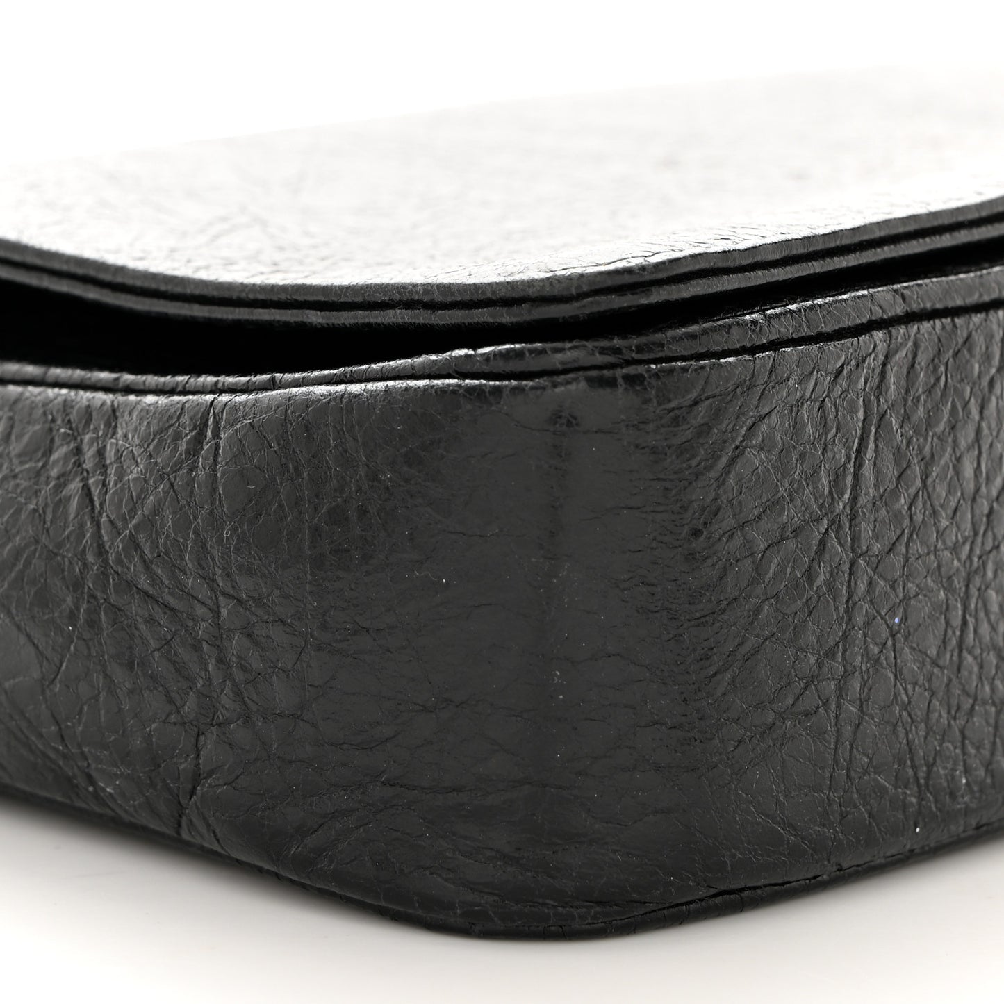 Arena Calfskin Blanket Chain Crossbody Black