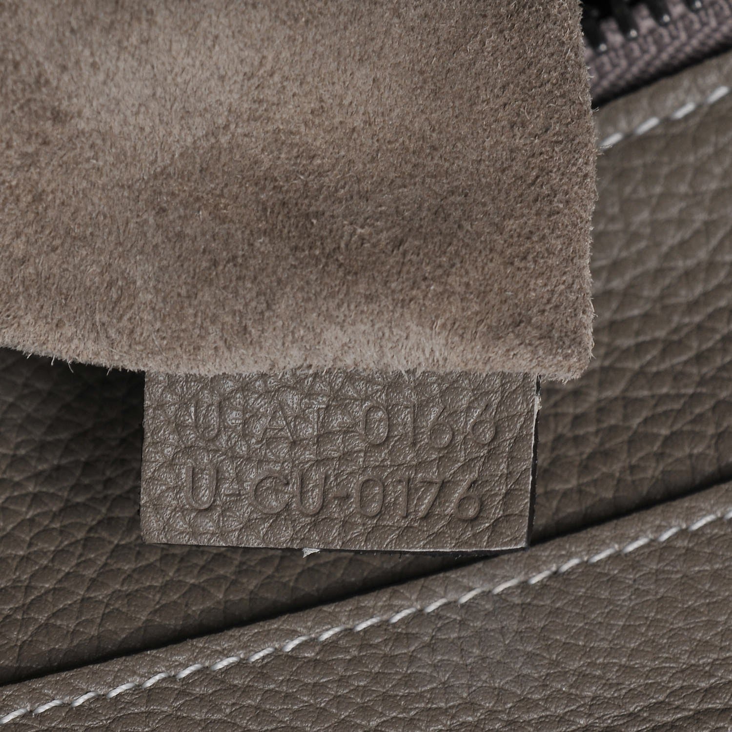 Celine Drummed Calfskin Micro Luggage Souris 7 of 8