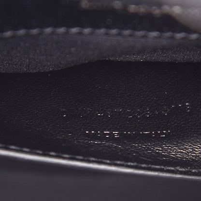 Saint Laurent Grain De Poudre Textured Mixed Matelasse Triquilt Medium Monogram Satchel Black 8 of 8