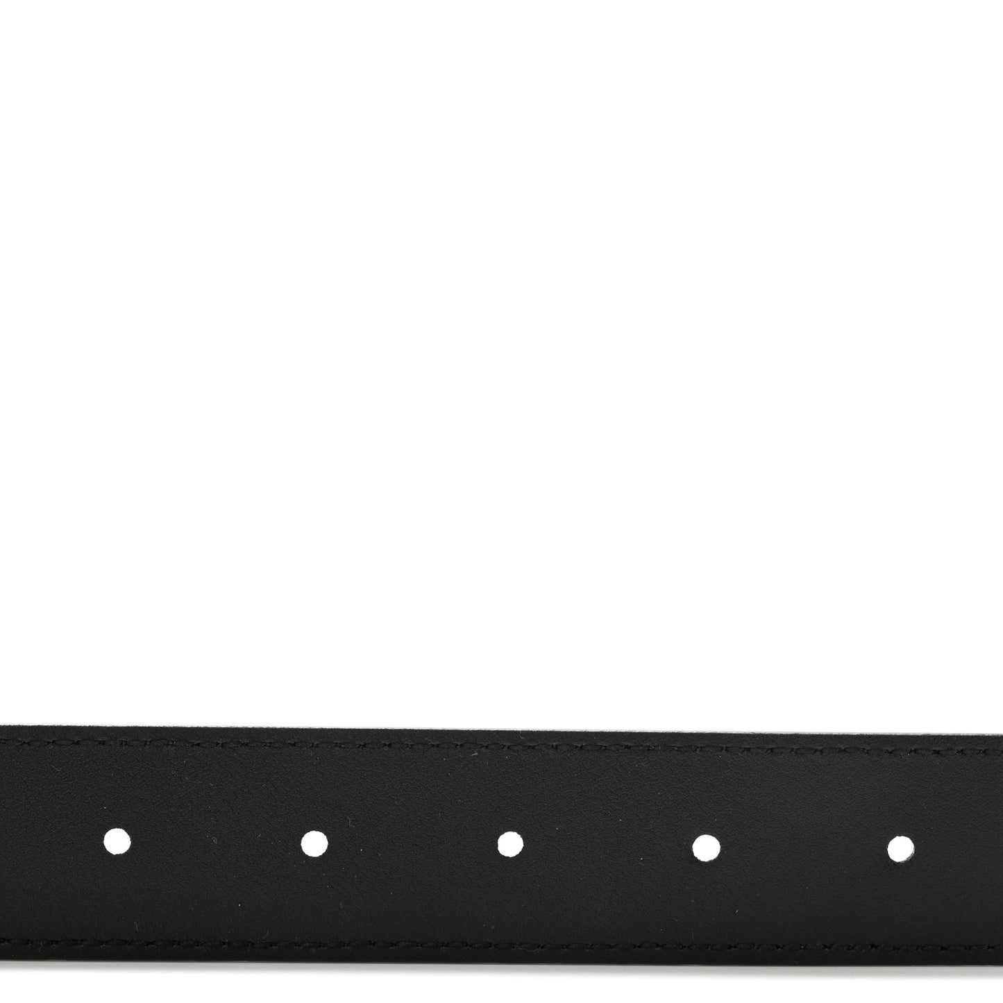 Azalea Calfskin Enamel Monochrome Double G 30mm Belt 75 30 Black