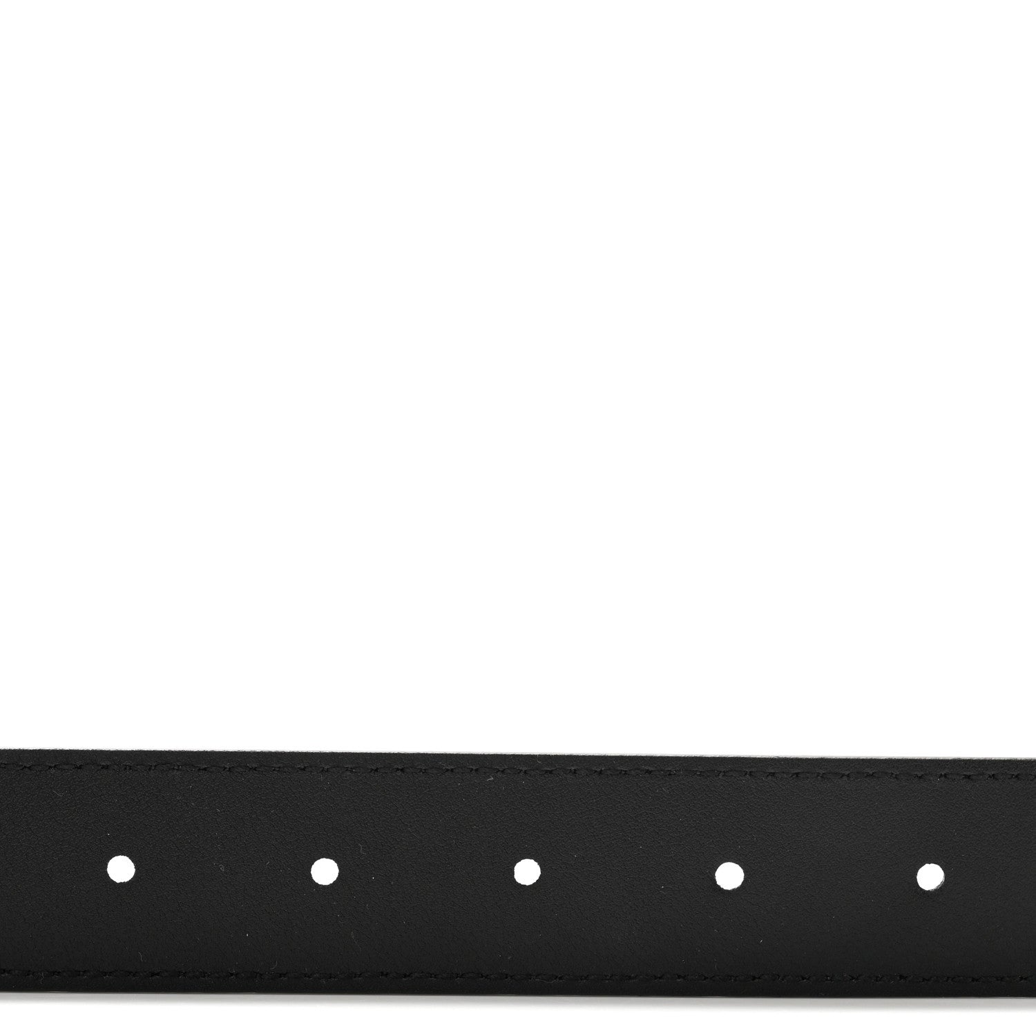 Gucci Azalea Calfskin Enamel Monochrome Double G 30mm Belt 75 30 Black 4 of 5