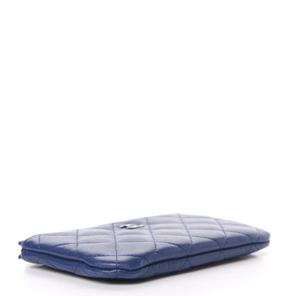 Chanel Lambskin Quilted Small Cosmetic Case Navy 3 of 10
