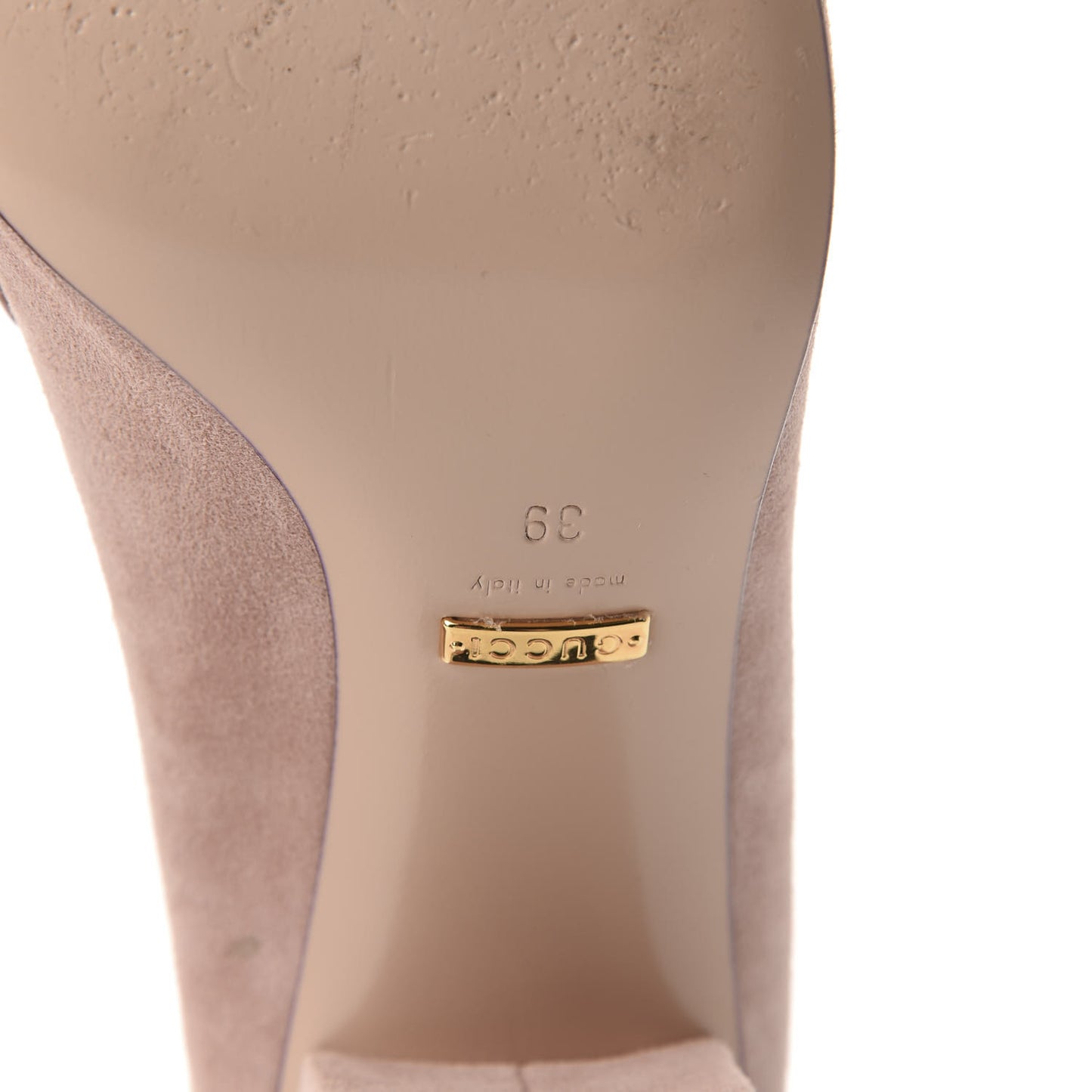Kid Scamosciato GG Marmont Fringe 50mm Loafer Pumps 39 Crystal Pink