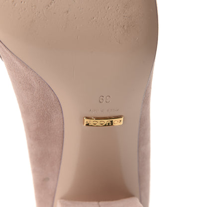 Gucci Kid Scamosciato GG Marmont Fringe 50mm Loafer Pumps 39 Crystal Pink 9 of 10