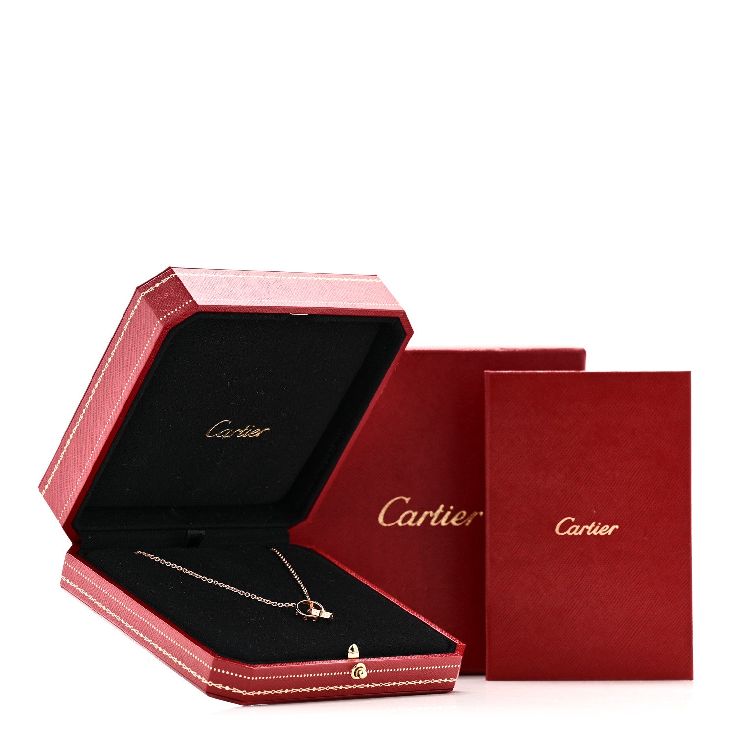 Cartier 18K Pink Gold Interlocking LOVE Necklace 7 of 7
