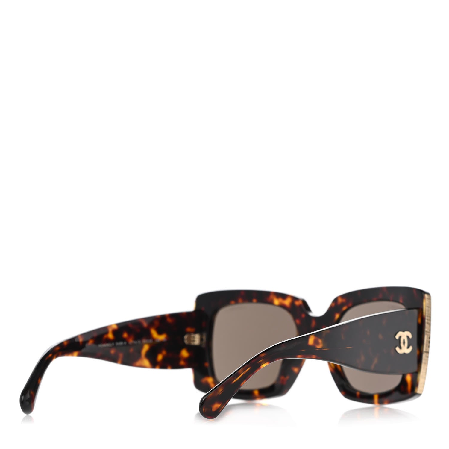 Chanel Acetate Rectangle Sunglasses 5435 Tortoise 4 of 8
