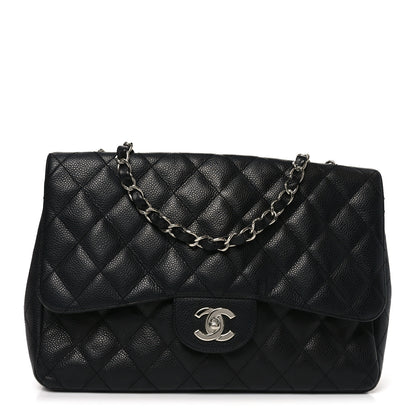 Chanel Caviar Quilted Jumbo Single Flap Black 1 of 10