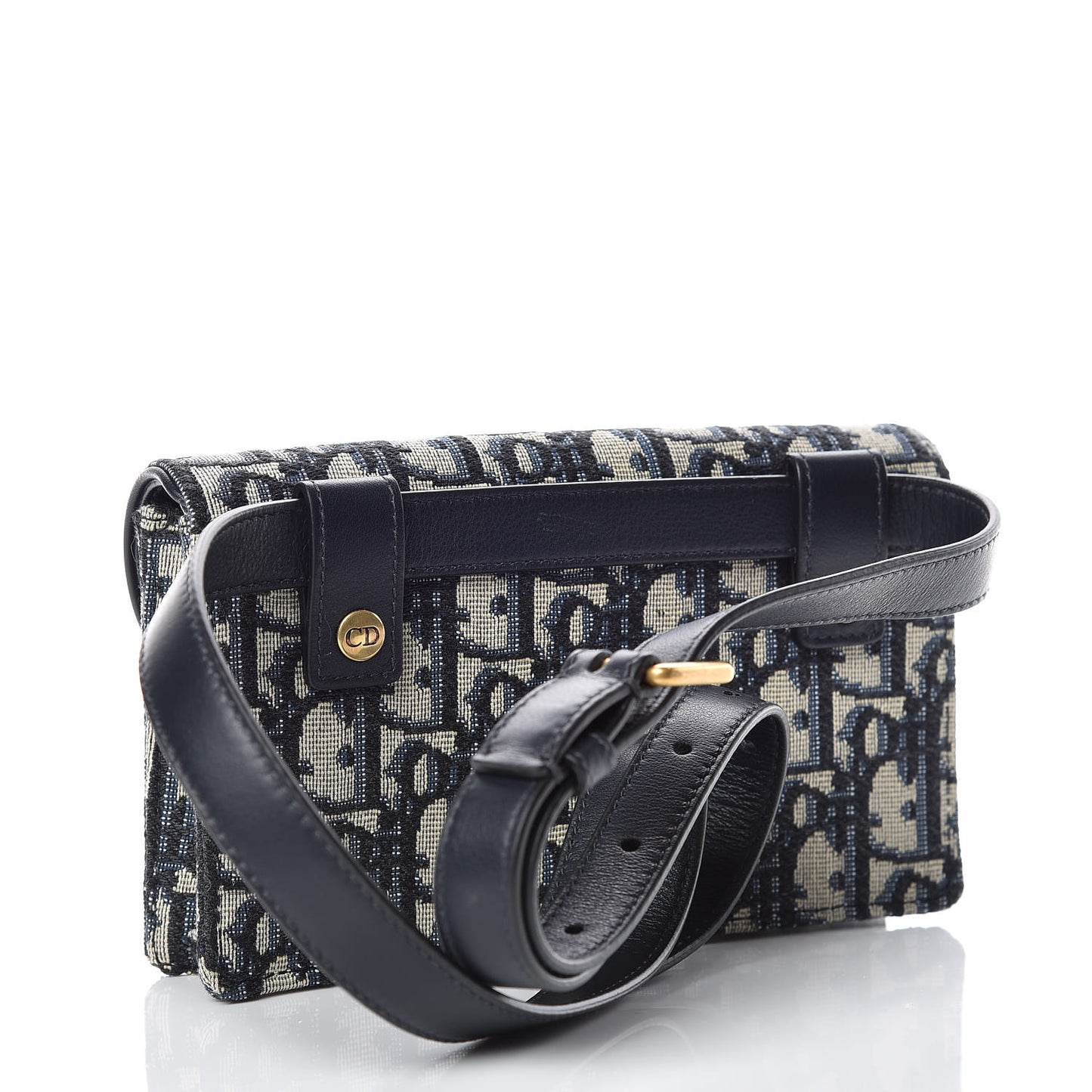 Oblique Saddle Belt Bag Blue