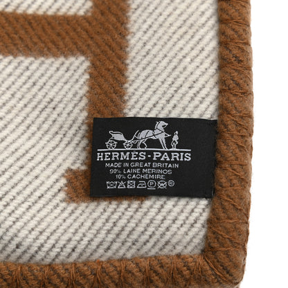 Hermes Wool Cashmere Avalon Blanket Ecru Camel 3 of 3