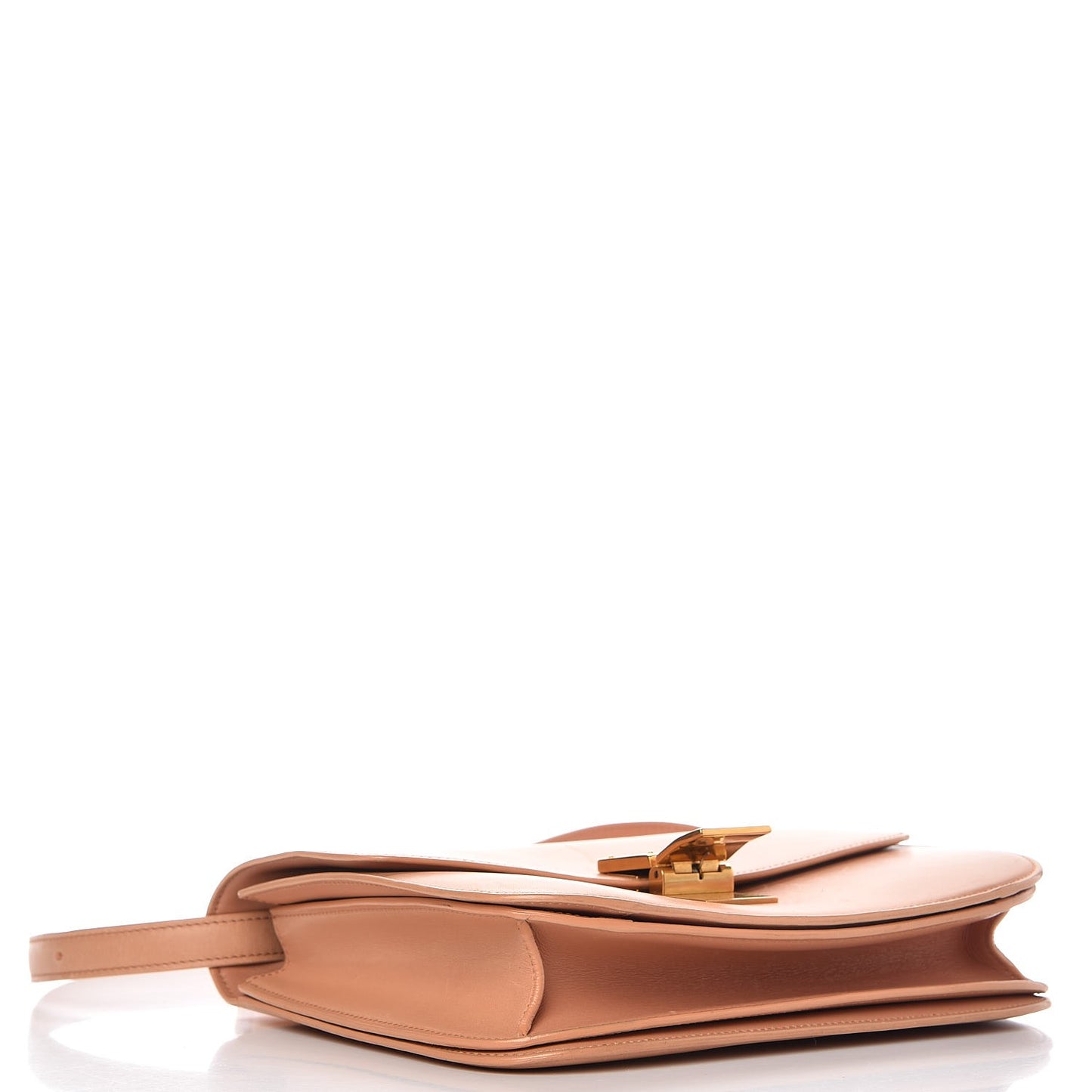 Box Calfskin Medium Classic Box Flap Bag Nude