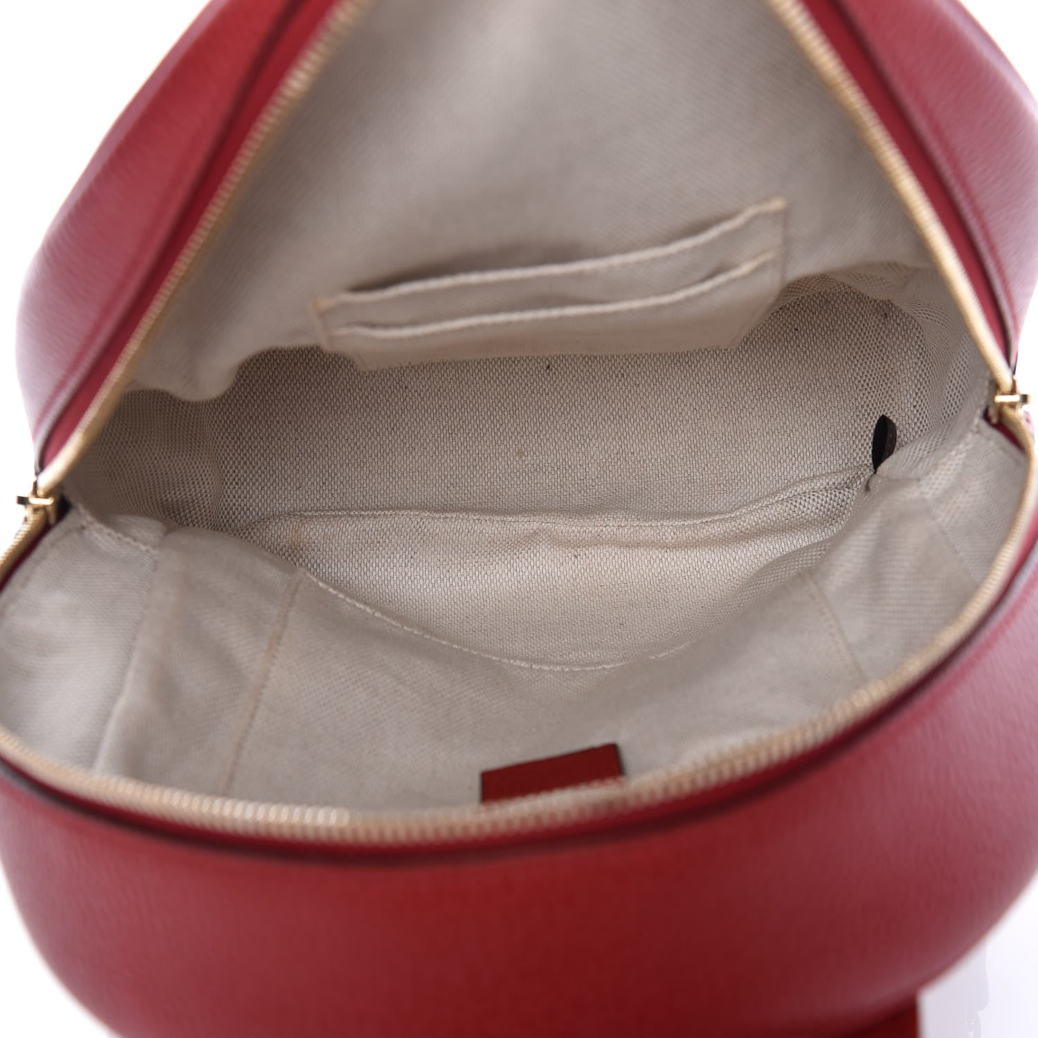 Gucci Pebbled Calfskin Soho Chain Backpack Red 5 of 10