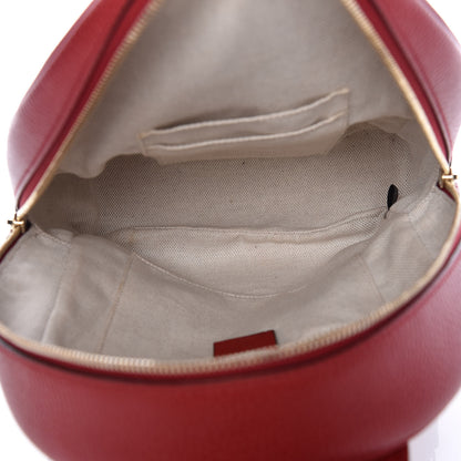 Gucci Pebbled Calfskin Soho Chain Backpack Red 5 of 10