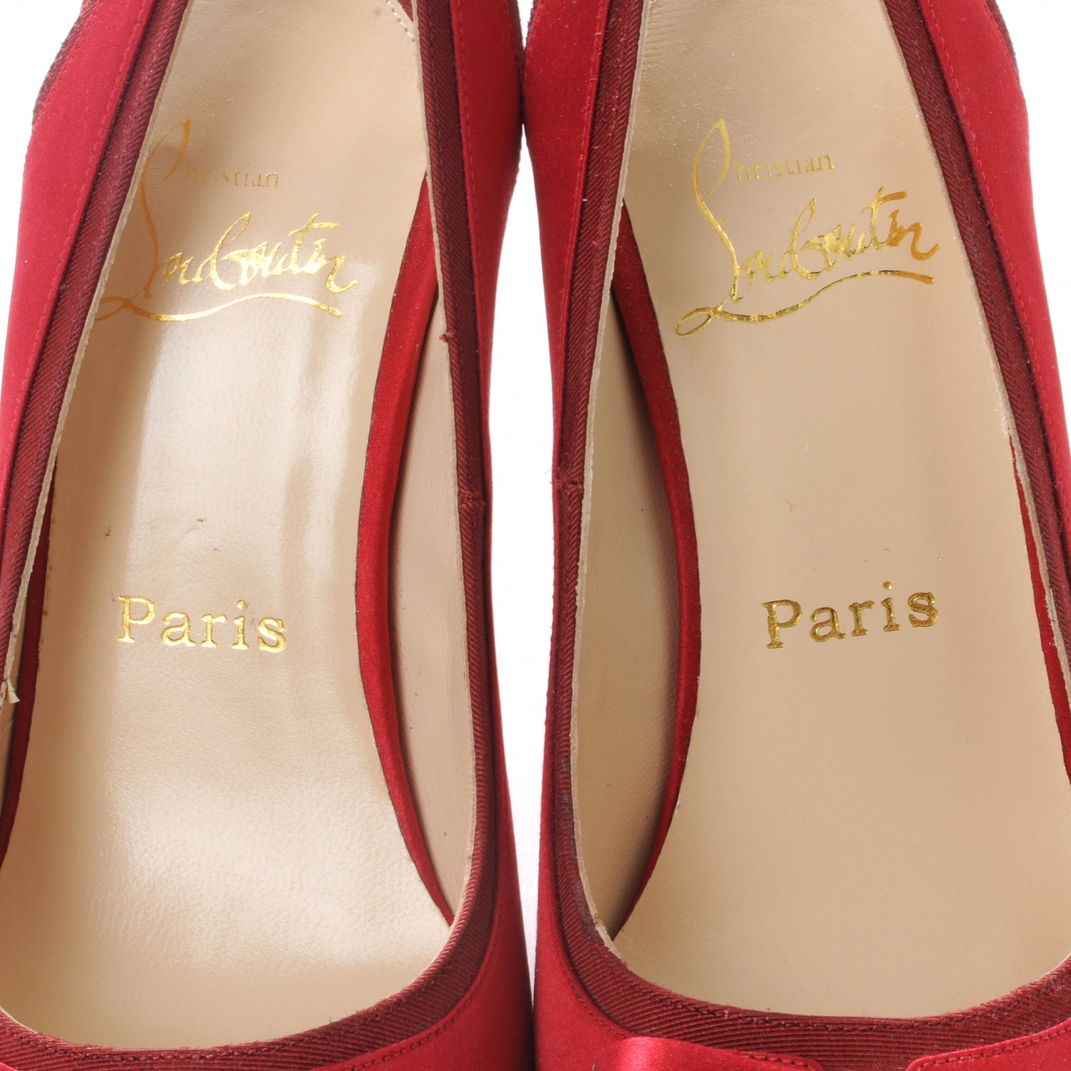 Christian Louboutin Crepe Satin Nooka 100 Pumps 40 Red 6 of 6
