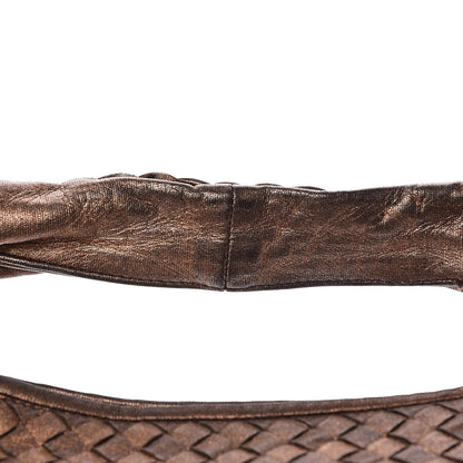 Bottega Veneta Metallic Nappa Intrecciato Medium Veneta Hobo Copper 9 of 12