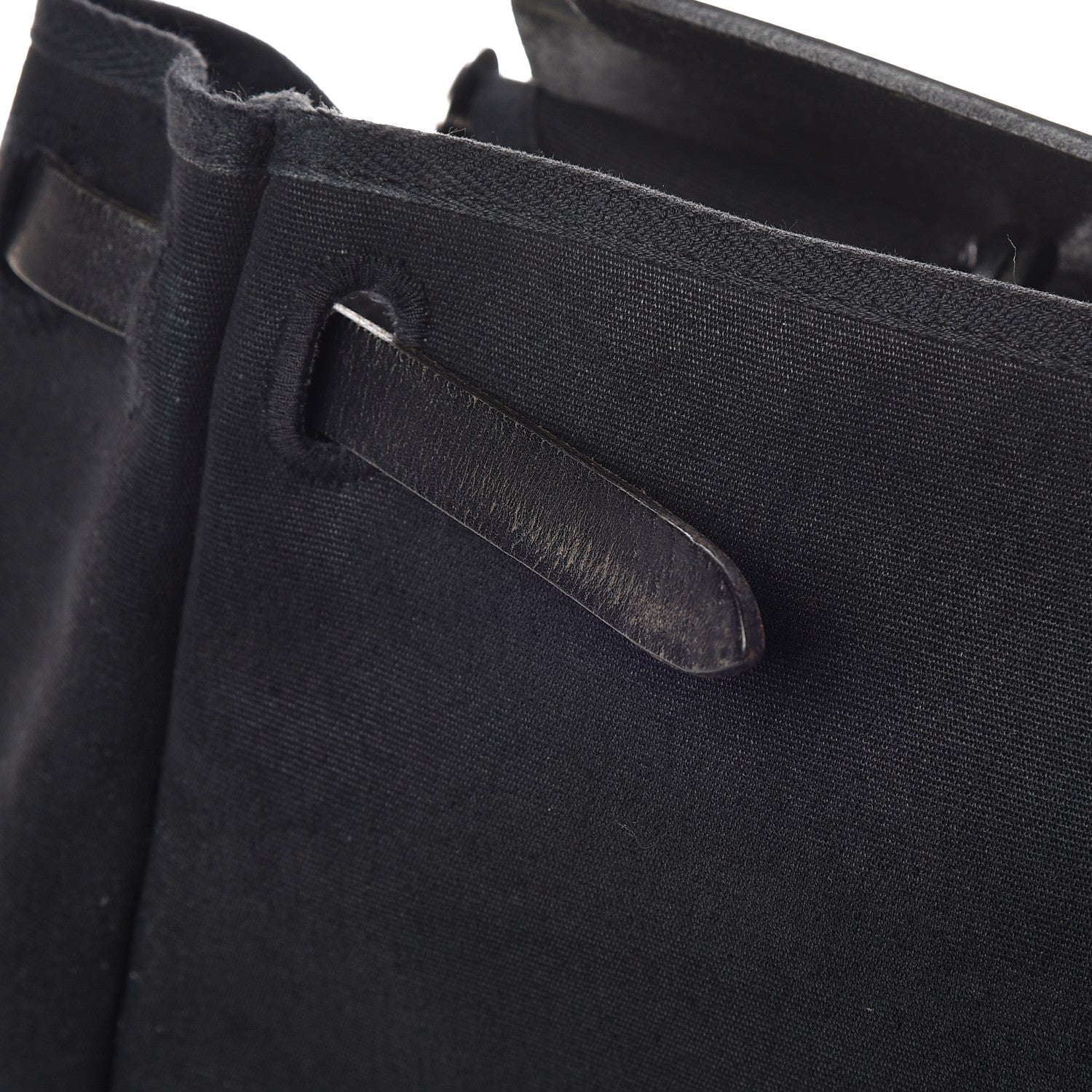 Hermes Toile Vache Calfskin Herbag 30 PM Black 14 of 22