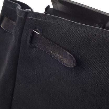 Hermes Toile Vache Calfskin Herbag 30 PM Black 14 of 22