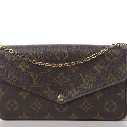 Louis Vuitton Monogram Pochette Felicie Chain Wallet Fuchsia 10 of 10