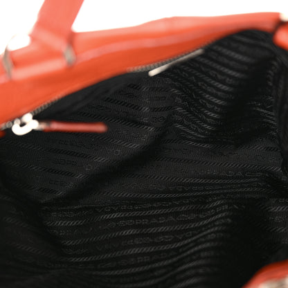 Prada Vitello Daino Buckle Shoulder Bag Mandarin 10 of 13