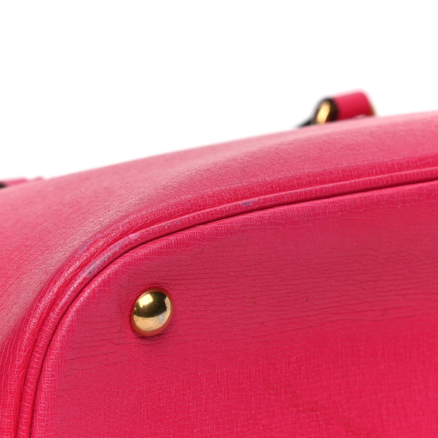 Textured Calfskin Medium Bright Bit Tote Shocking Pink