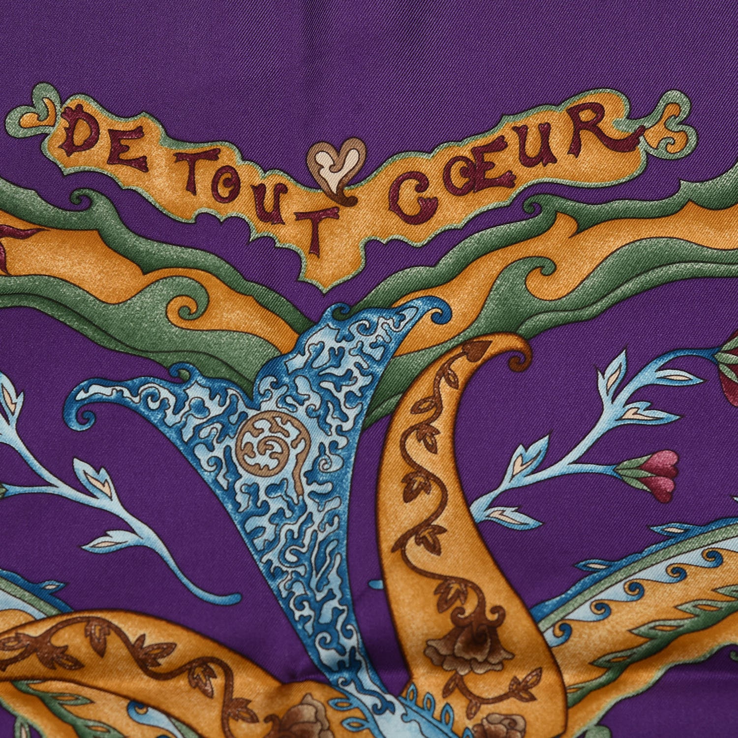 Hermes Silk De Tout Coeur Scarf 90 5 of 7