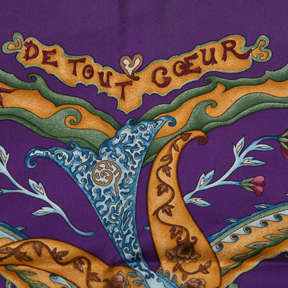 Hermes Silk De Tout Coeur Scarf 90 5 of 7