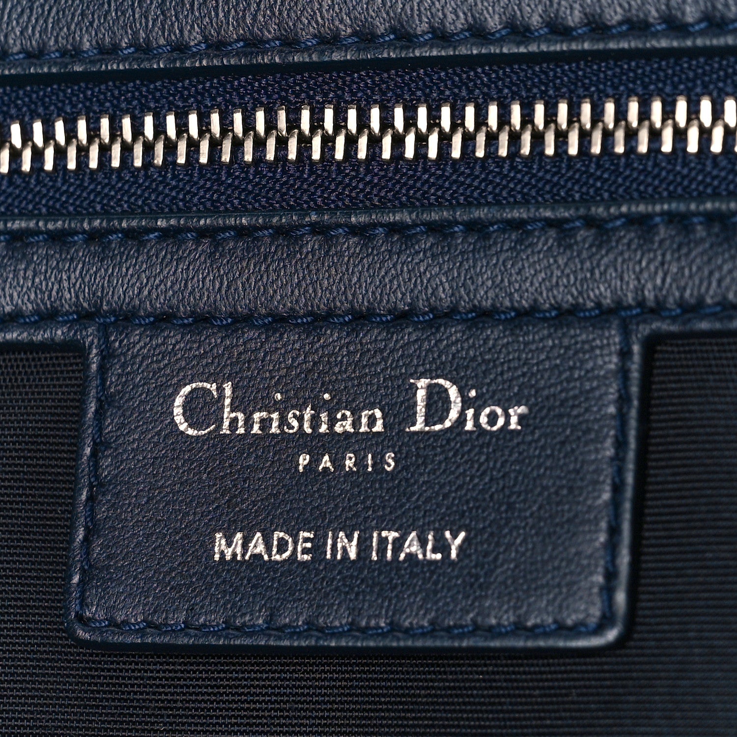 Christian Dior Lambskin Cannage Large Dior Soft Shopping Tote Navy 6 of 9