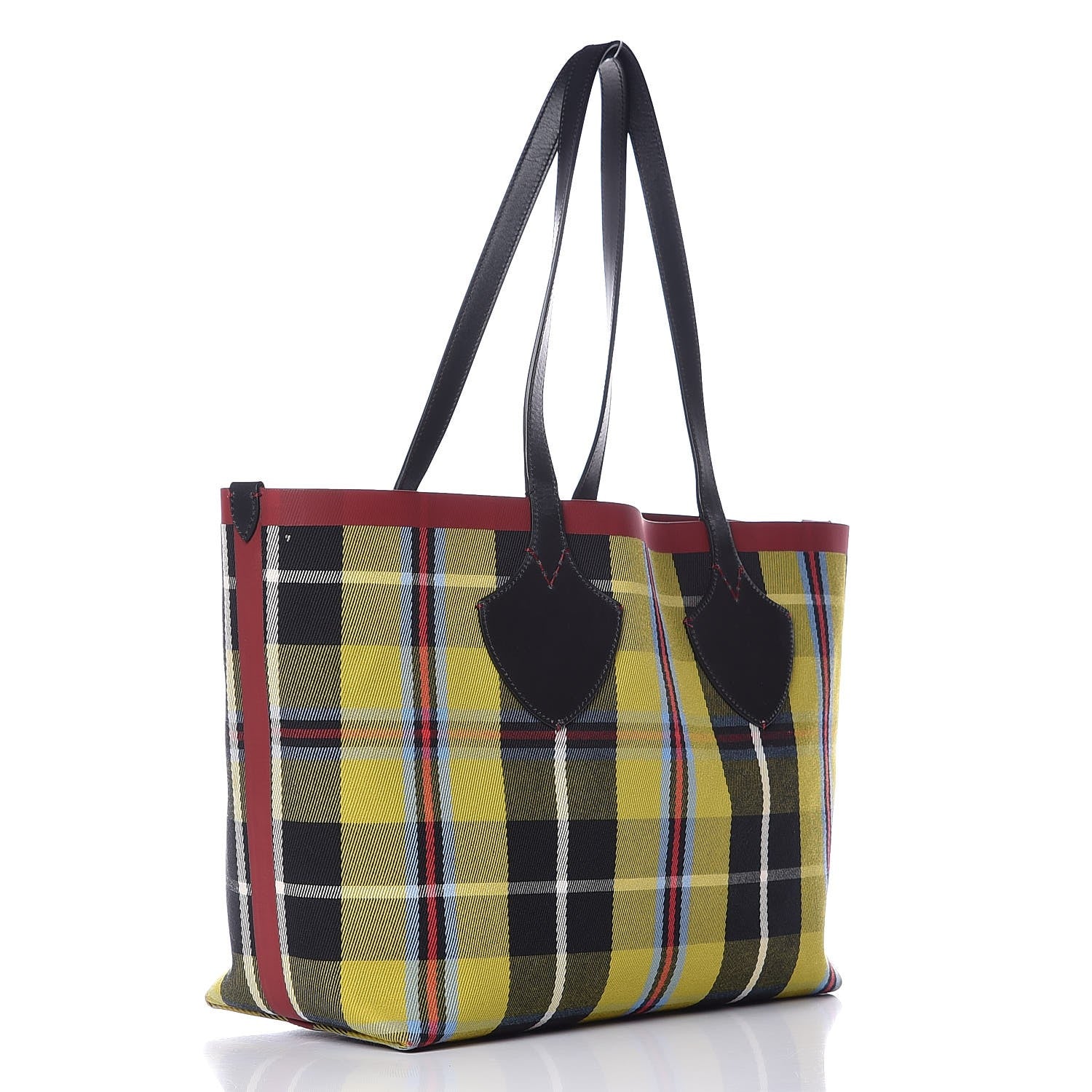Burberry Vintage Check Medium The Giant Reversible Tote Racing Caramel Flax Yellow 5 of 11