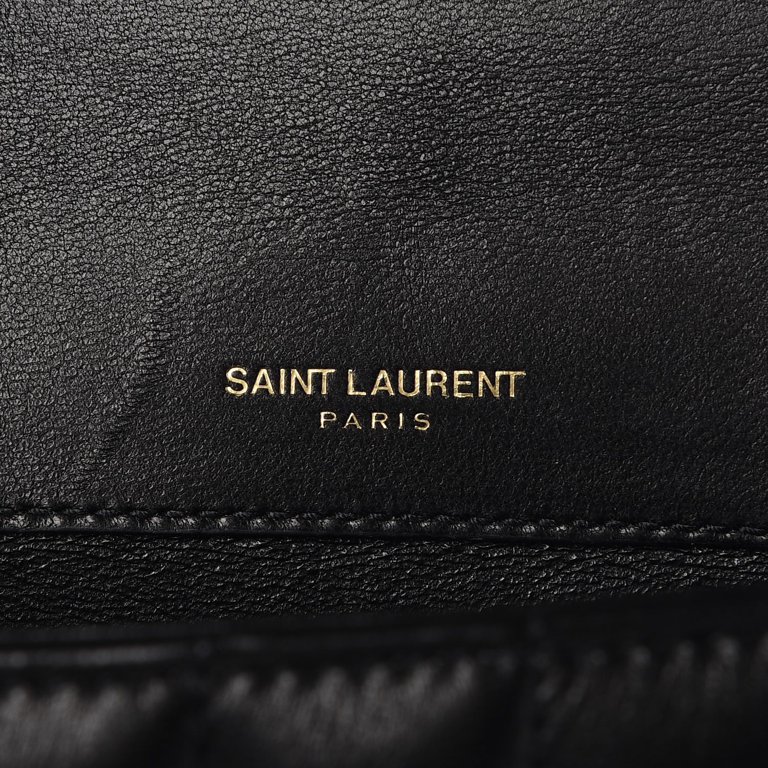 Saint Laurent Lambskin Matelasse Monogram Medium Vicky Chain Bag Black 9 of 9