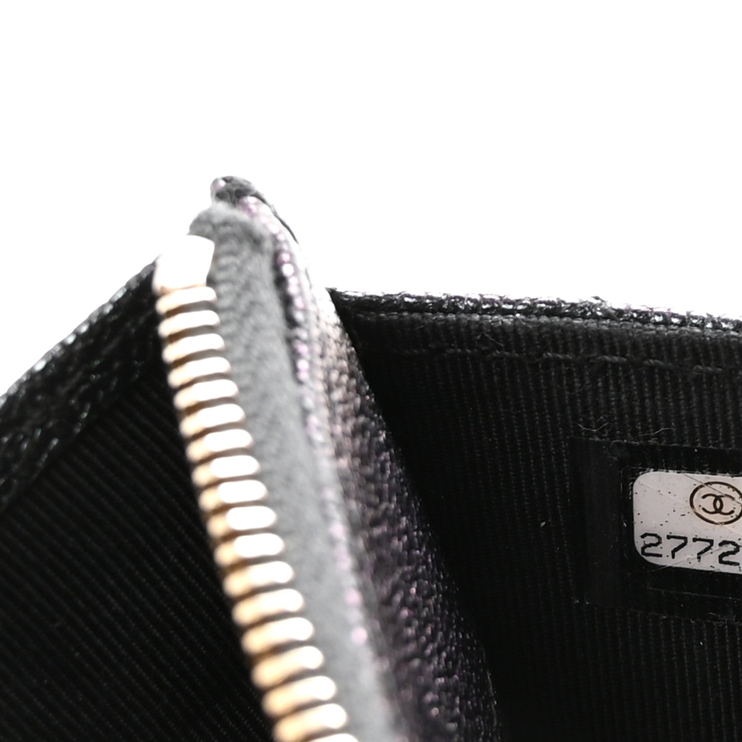 Chanel Iridescent Caviar Quilted Classic Pouch With Handle Black 7 of 7