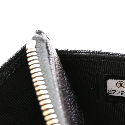 Chanel Iridescent Caviar Quilted Classic Pouch With Handle Black 7 of 7