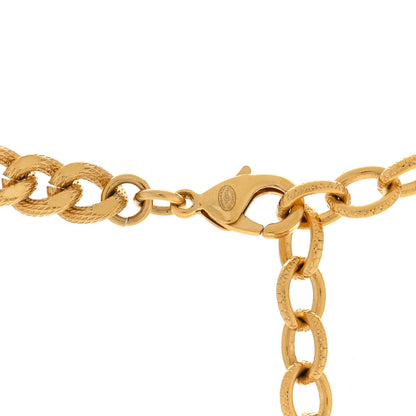 Chanel Crystal Chain Link CC Choker Necklace Gold 4 of 4