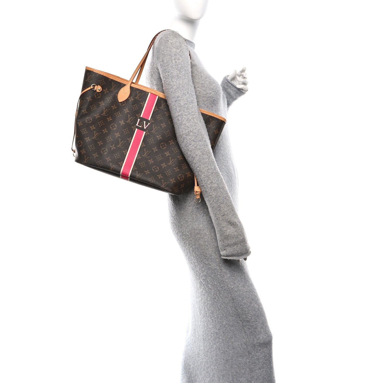 Louis Vuitton Monogram My LV Heritage Neverfull MM Fuchsia White 2 of 10